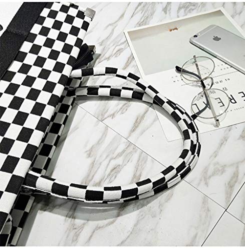 Bolso de playa Bolso grande de lona de verano para damas con cremallera Bolso de compras Bolso de viaje de mensajero para damas adecuado para su computadora portátil, iPad, billetera y necesidades di