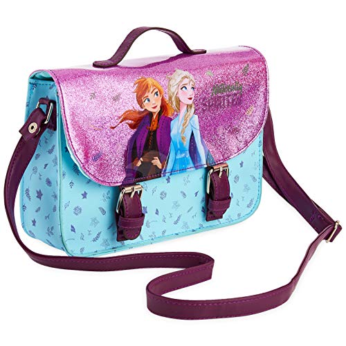 Bolso Disney Frozen para niñas, bolso de hombro con la princesa de Disney Anna y Elsa, bolso cruzado con purpurina, bolsos de moda para niñas de día o de viaje
