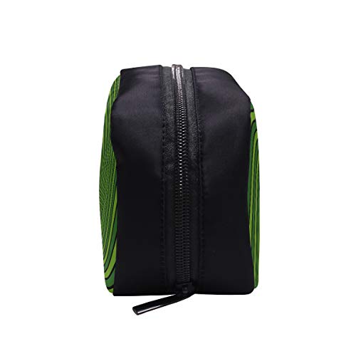 Bolso organizador cosmético Vigas abstractas Rayos radiales con estampado verde Bolso cosmético para viajes Bolsas de viaje de nylon para mujeres Bolsas de viaje Bolsas de cosméticos Estuche multifun