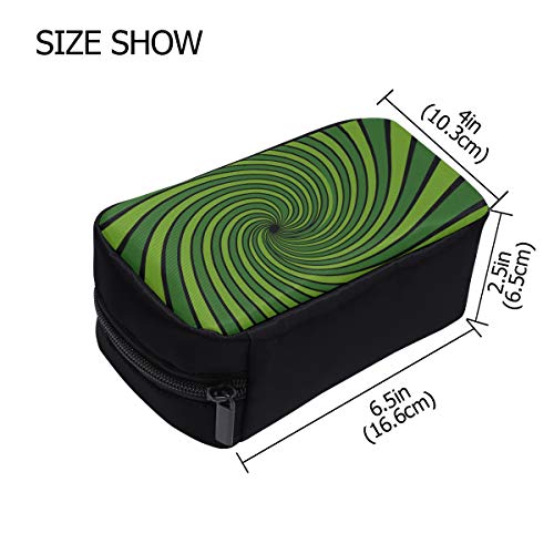 Bolso organizador cosmético Vigas abstractas Rayos radiales con estampado verde Bolso cosmético para viajes Bolsas de viaje de nylon para mujeres Bolsas de viaje Bolsas de cosméticos Estuche multifun
