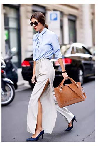 Bolsos de Las Mujeres, Popoti Bolsos de Mensajero de Cuero Bolso de Hombro Messenger Crossbody Bag, Nuevos Bolsillos de Compras Elegantes de la Señora (Marrón)