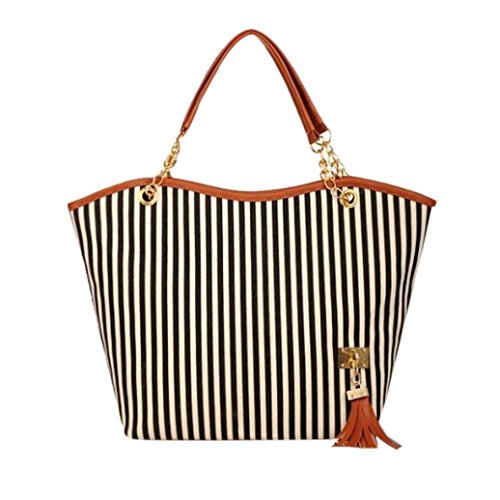 bolsos de mujer baratos Mujer de mano Switchali moda rayas Hombro de paquete casual bolsos de mujer verano 2017 bandolera para Señora pequeño elegante monedero vintage borlas bolsas de fiesta (Azul)