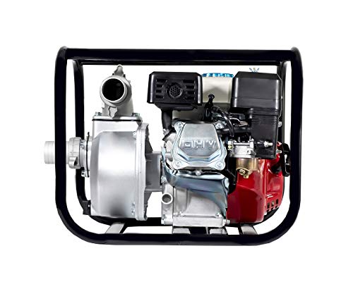 BOMBA DE AGUA CON MOTOR GASOLINA 163CC 50mm 4 TIEMPOS 30,000 LITROS/H ACCESORIOS INCLUIDOS