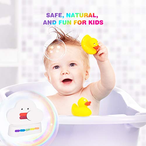 Bombas de baño arcoíris efervescentes, Bombas de baño Aprilis Cloud Spa hechas a mano con ingredientes hidratantes para la piel, Set de regalo de bombas de baño para niños/mujeres, Set de 2