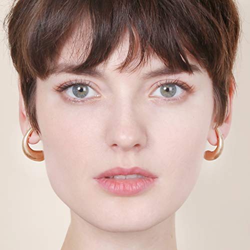 BONALUNA De las Mujeres Vintage Agua encrespada de la gotita Diseño Pendiente del Perno Prisionero Simple Oro