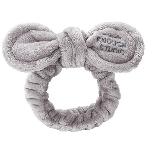 Bonita diadema de vellón Sea Team para el cabello tipo moño, para mujeres, elástica, para cuando te aplicas maquillaje o haces cosplay … (A-Gris)