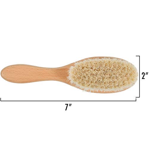 Boolba Kids Juego 3 Piezas de Peine y Cepillo de Madera Para Bebé y Niños