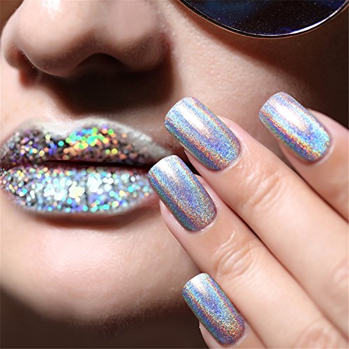 BORN PRETTY 6ml esmalte de uñas holográfico Holo Glitter Super Gloss Nail Art (Magical Rainbow)