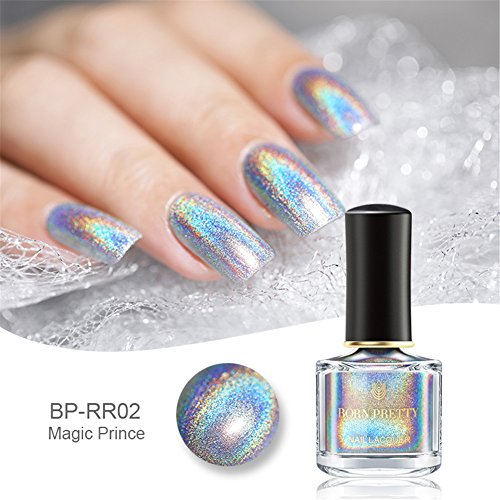 BORN PRETTY 6ml esmalte de uñas holográfico Holo Glitter Super Gloss Nail Art (Magical Rainbow)