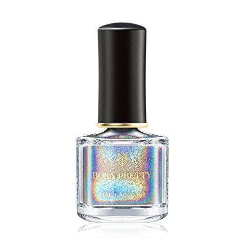 BORN PRETTY 6ml esmalte de uñas holográfico Holo Glitter Super Gloss Nail Art (Magical Rainbow)
