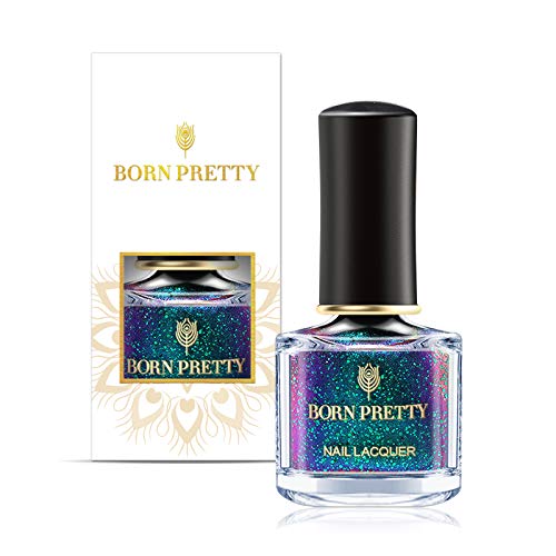 Born Pretty camaleón Nail Polish holográfica lentejuelas negro orquídea Serie Arte de uñas barniz sets