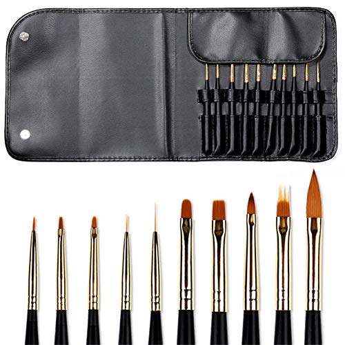 BORN PRETTY PRO Nail Art Brush 10 Pcs/Set Nail Art UV Brushes Professional Painting Pen Mixed Shape Nail Brush Nail Art Tools