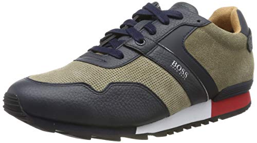 BOSS Parkour_Runn_sdtb, Zapatillas para Hombre, Beige (Open Beige 284), 41 EU