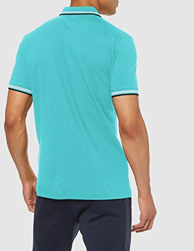 BOSS Paul Curved Polo, Azul (Open Blue 488), XS para Hombre