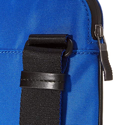 BOSS - Pixel_s Zip Env Bw, Shoppers y bolsos de hombro Hombre, Azul (Medium Blue), 1x23.5x19.5 cm (B x H T)