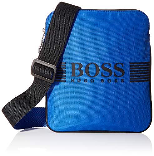 BOSS - Pixel_s Zip Env Bw, Shoppers y bolsos de hombro Hombre, Azul (Medium Blue), 1x23.5x19.5 cm (B x H T)