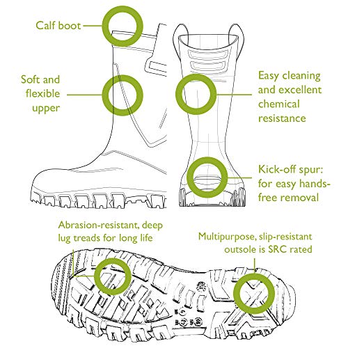 Botas de Seguridad para Hombre, con Puntera y Suela de Acero, Antideslizantes, Impermeables, sin Forro Interior, hasta -20 Grados, pies Calientes y Secos, marrón, EU 47