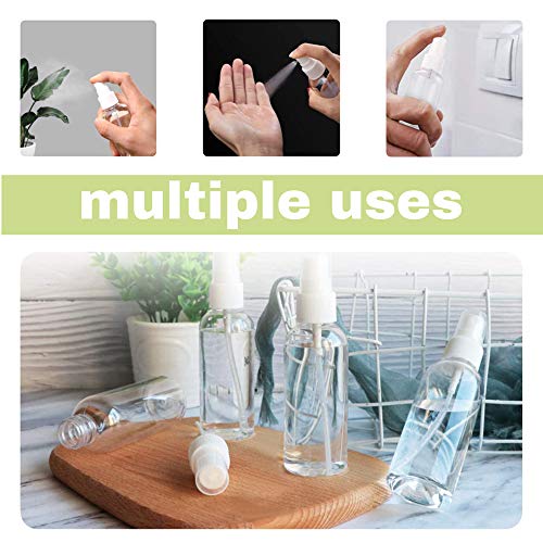 Bote Spray Botella de Aerosol Vacío Plástico Fina Atomizador Transparente Niebla (1 pack con 4 botes, 100ml plástico, vacíos, para perfume)