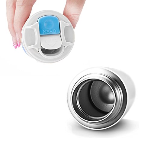 Botella de agua portátil con diseño de calavera de bandera de Andorra con mango de acero inoxidable