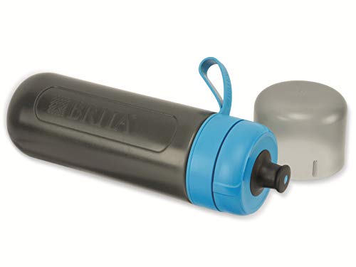 Botella filtrante BRITA Active Azul - Filtro Tecnología MicroDisc, Óptimo sabor para disfrutar en cualquier lugar, Botella de Agua sin BPA, 0.6 litros