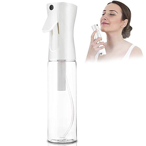 Botella Frasco de Spray, Botella Pulverizador Agua Peluqueria Fina Niebla Continuo Pulverizador Recargable spray Rizos pulverizar para Pelo Cara plantas, limpieza, 300ml