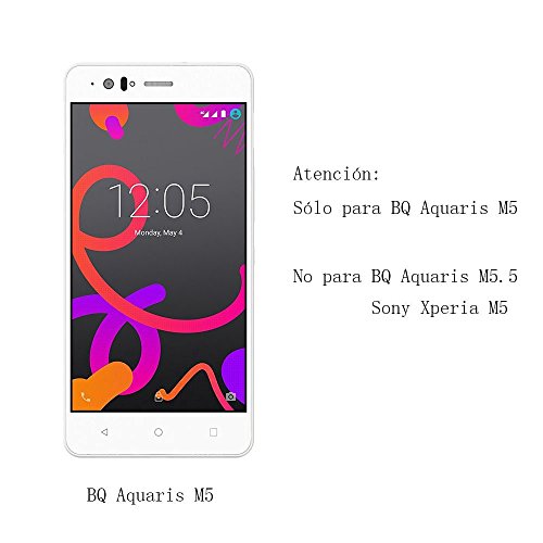 bq Aquaris M5 Funda Libro de Cuero Impresión Con Tapa y Cartera,Correa de mano - Mavis's Diary Carcasa PU Leather Con TPU Silicona Case Interna Suave,Soporte Plegable,Ranuras para Tarjetas y Billetera,Cierre Magnético - Diseño de Mariposa y Flor,Azul