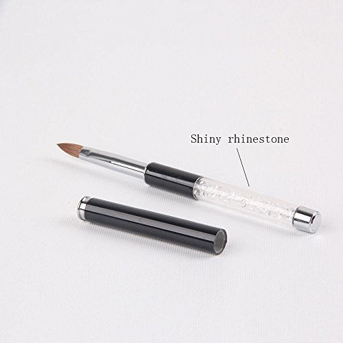 BQAN 1Pc Nail Art Brush Pure Kolinsky Sable Crystal Pen 8# by BQAN