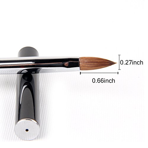 BQAN 1Pc Nail Art Brush Pure Kolinsky Sable Crystal Pen 8# by BQAN