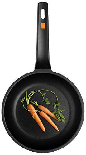 BRA Efficient-Set de 3 sartenes, 20-24-28 cm, aluminio fundido con antiadherente Platinum Plus, NEGRO