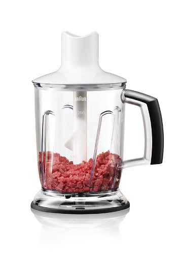 Braun Hogar BRAUN ACCESORIO BATIDORA MQ40 PICADORA 1,25ltsqv, 0 W, 0 Decibeles, Acero Inoxidable, plástico, Blanco