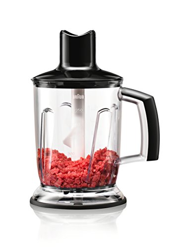 Braun Hogar MQ40 Black MultiQuick - Batidora de Jarra / Trituradora de Hielo, Accesorio de Batidora de Mano, Acero Inoxidable, Plástico, color Negro