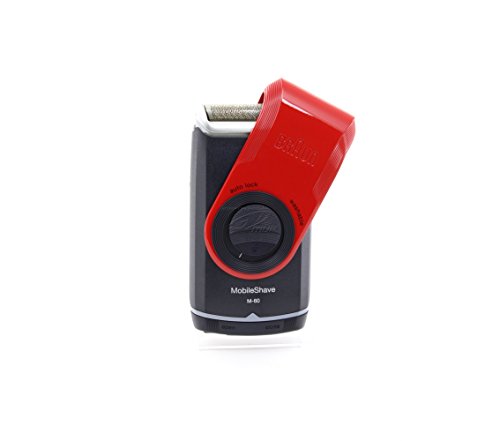 Braun M-60r Máquina de afeitar de láminas Recortadora Negro, Rojo - Afeitadora (Máquina de afeitar de láminas, Negro, Rojo, Batería, 1 h)