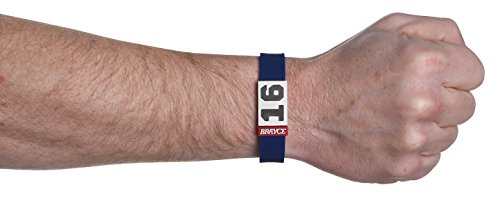 BRAYCE Pulsera número del 00 al 99 en los Colores del Club azuro Navy : una Joya para Aficionados y Clubs (fútbol, Balonmano, Baloncesto, Hockey sobre Hielo)