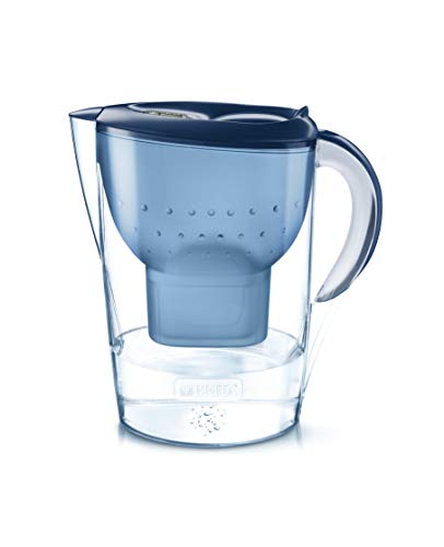 BRITA Marella azul XL – Jarra de Agua Filtrada con 1 cartucho MAXTRA+, Filtro de agua BRITA que reduce la cal y el cloro, Agua filtrada para un sabor óptimo, 3.5L