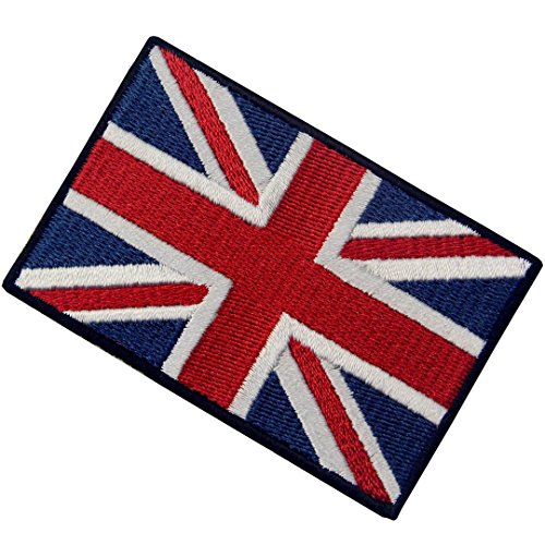 Británico Bandera del Reino Unido Inglaterra Emblema Gran Bretaña Parche Bordado de Aplicación con Plancha