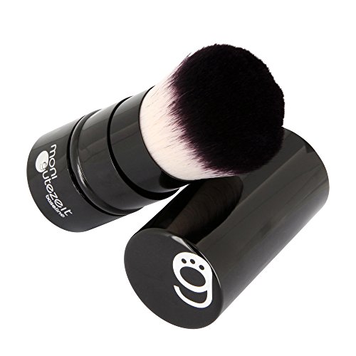 Brocha kabuki retráctil con cerdas sinteticas ultra suaves, ideal para aplicar productos de maquillaje y polvos, retractable brush