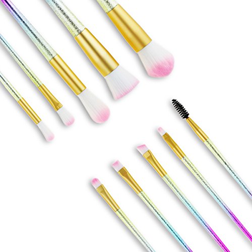 Brochas de Maquillaje, i-dragon 10pcs Colorful Rainbow Make Up base de maquillaje sombra de ojos colorete en polvo mezcla de las pestañas Cepillo Herramienta cosmética maquillaje cepillo conjunto