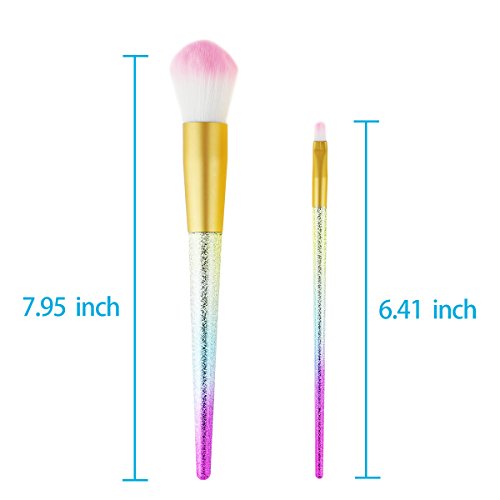 Brochas de Maquillaje, i-dragon 10pcs Colorful Rainbow Make Up base de maquillaje sombra de ojos colorete en polvo mezcla de las pestañas Cepillo Herramienta cosmética maquillaje cepillo conjunto