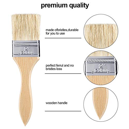 Brochas Pintura,Juego de 6 Piezas,Cepillo de Pintura Pinceles para Paredes Pincel Barniz para Pintura de Pared y Muebles Brochas Pintor Profesionales