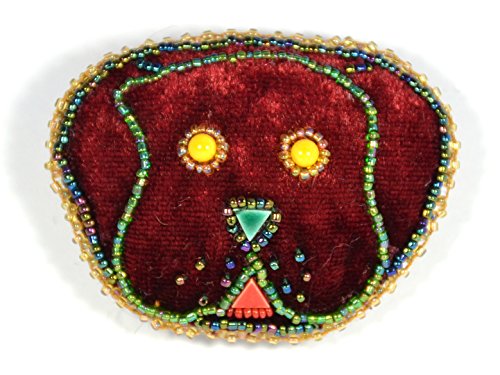 Broche terciopelo perro Bulldog Burdeos – Bijou Fantasía