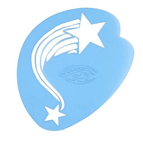 Broco 7 piezas/set Plantilla de Pintura para la Cara,reutilizable Plantillas para pintura facial Plantilla de pintura corporal Maquillaje facial Herramientas de diseño de tatuajes para fiestas