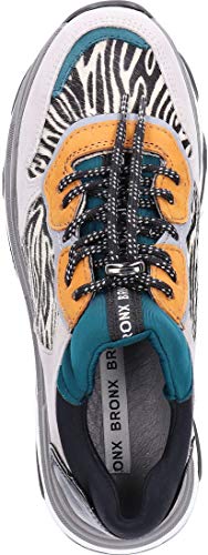 Bronx Mujer Light Gris/Zebra Baisley Chunky Zapatillas-UK 7