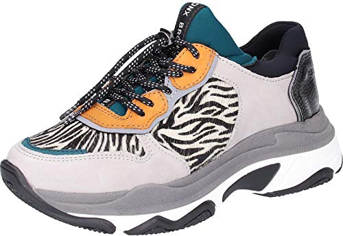 Bronx Mujer Light Gris/Zebra Baisley Chunky Zapatillas-UK 7