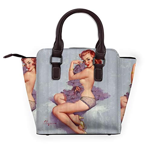 BROWCIN Pin Up Girl sexy en la cama Body Art Painting Desmontable Moda Tendencia Bolso de las señoras Bolso de hombro