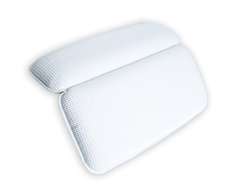 BRUMA #1 Almohada Premium de Baño Suave no Mullida y con Ventosas Antideslizantes. Cojín Reposacabezas para Bañera Jacuzzi SPA e Hidromasajes. Impermeable, Facil de Limpiar y Secado Rápido