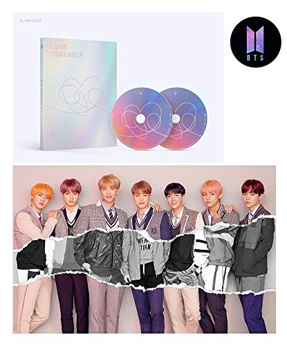 BTS Love Yourself Answer (L Version) Bangtan Boys Album 2CDs+Poster+Photobook+Mini Book+Photocard+Sticker Pack+Gift (Extra 6 Photocards Set)