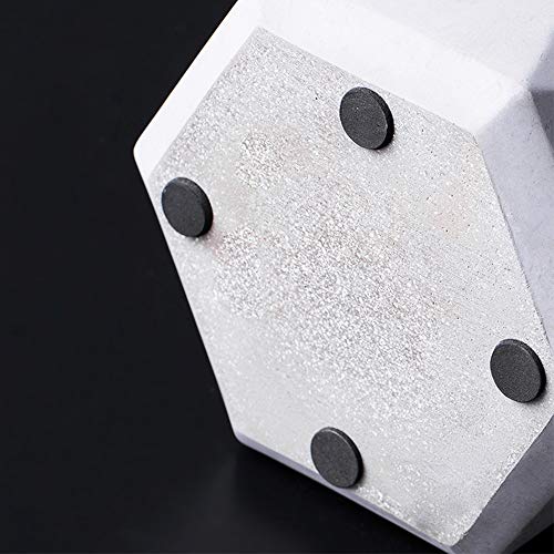 BTTNW Ceniceros Hogar Creativo de la Sala Moda Cenicero Textura Mate decoración del hogar Decoraciones, Cemento ++ Acero Inoxidable Ceniceros Pub, (Color : Gris, Size : 11.5X11.5X8cm)