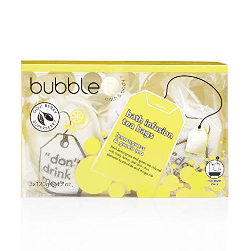 Bubble T Cosmetics Lemongrass & Green Tea - Bolsas de té (3 x 120 g)