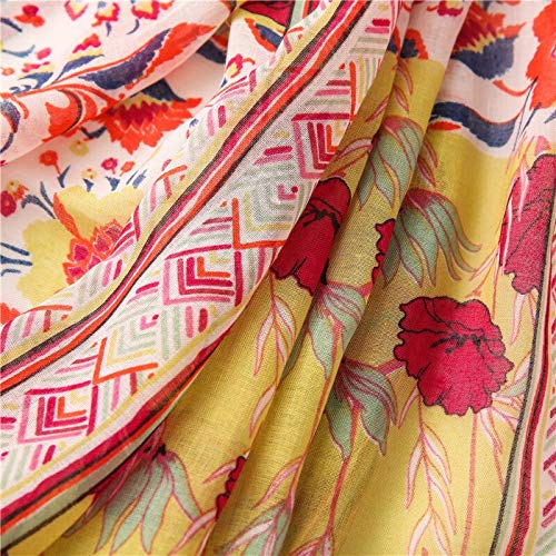 Bufanda Bufanda De Invierno para Mujer, Estampado De Flores, Viscosa,   Moda, Múltiples Flores, Abrigos,   Chales, Hijab con Borlas, Bufandas 3