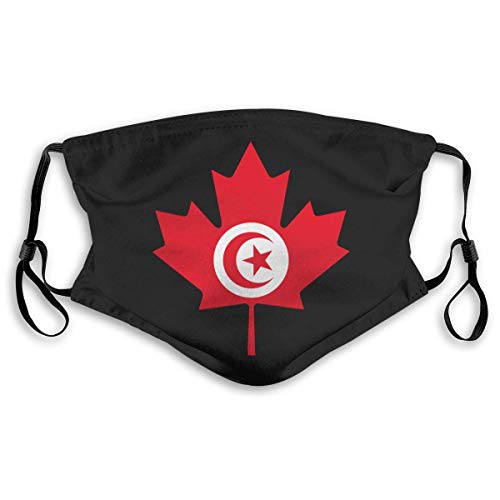 Bufanda De Cara Bandera De Túnez Hoja De Arce De Canadá con 2 Chips De Filtro Bufanda Bucal Bufanda Facial Bufanda Única Personalizada Reutilizable Compras Protector Facial De Viaj